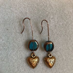 Cute glass and Metal earrings